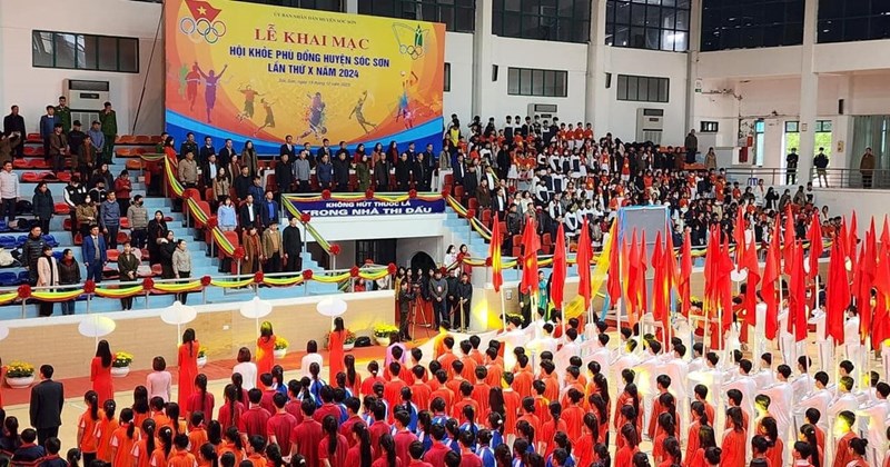 Đội bóng đá nhí trường Tiểu học Tiên Dược a tích cực tham gia hội khỏe phù đổng huyện Sóc Sơn.
