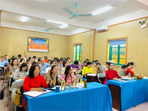 Hội nghị cán bộ - viên chức - người lao động trường Tiểu học Tiên Dược A năm học 2023-2024!